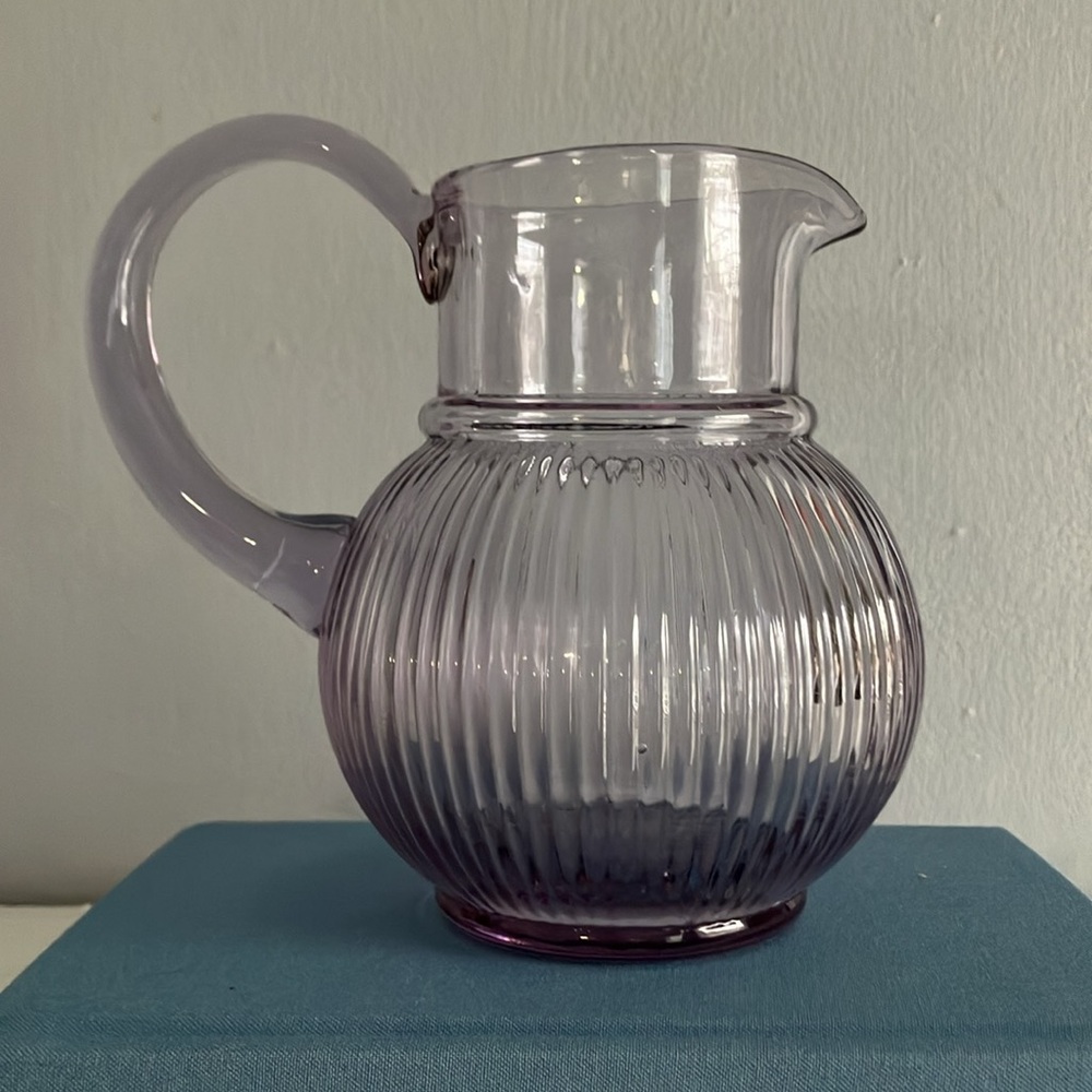 Small Glass Purple Pitcher - Picture 3 of 7